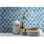 Carrelage mural mosaïque en verre lustré 10 po x 10 po Midnight Tide Lantern