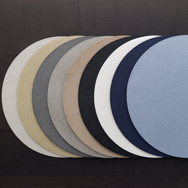 Skate Vinyl Round Placemat, Antique Gold