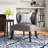 Alfredia Faux Leather Armless Accent Chair-462983337