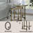 Aditya Contemporary Round End Table Set in Mirrored and Antique Brass