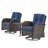Aristil 2 - Person Outdoor Wicker Swivel Rocker Chair Seating Group with Cushions-97619166-97619168