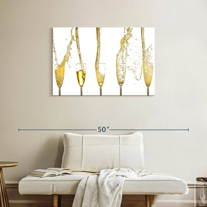 Yarlin Champagne Streams, 24" H x 36" W