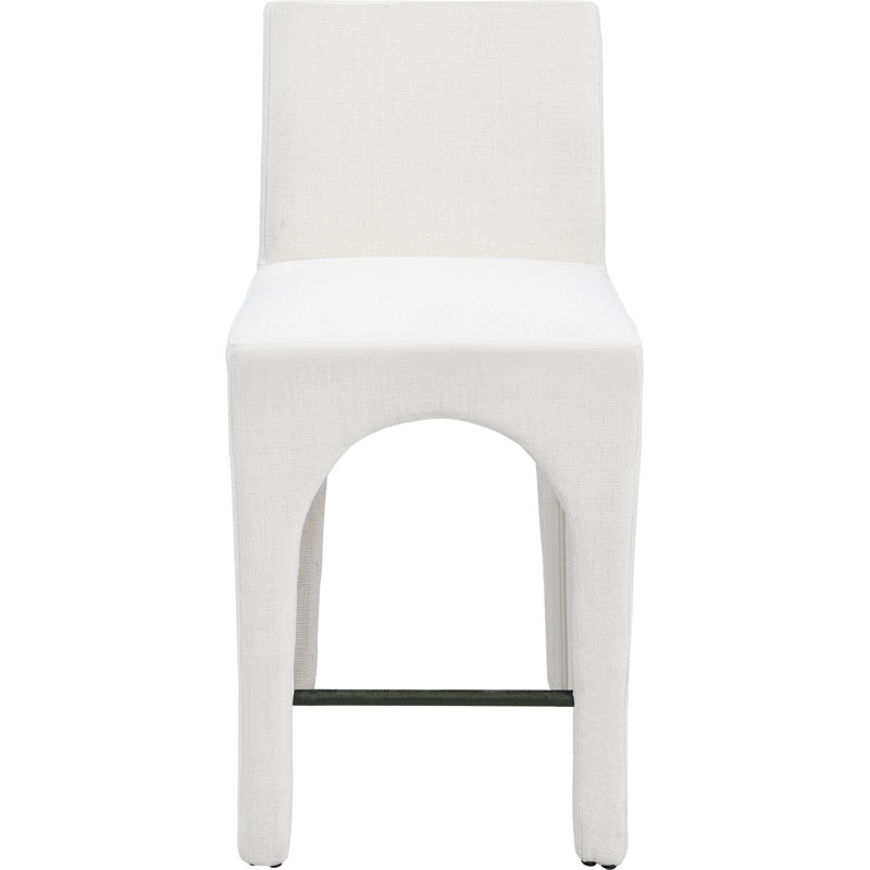 Hjalti Gramercy Stool, Cream Linen Textured Fabric