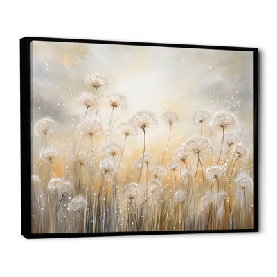 Dandelion Field Breeze - Flower Field Wall Art