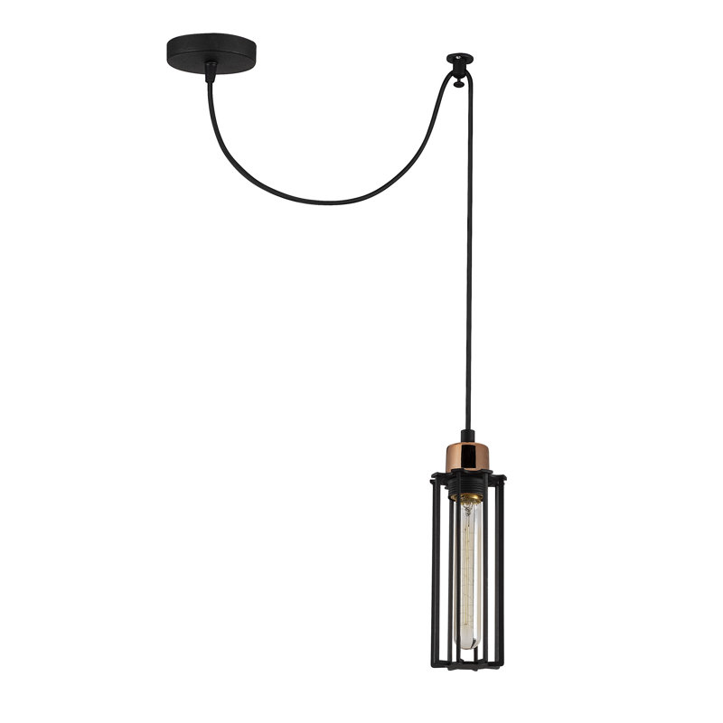 Luminaire suspendu cylindrique à 1 lumière Jolyon