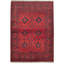 Tapis de zone en laine rouge 4 pi 2 po x 6 pi 4 po à la main one-of-kind-noué la 2010s esari turque Allaina