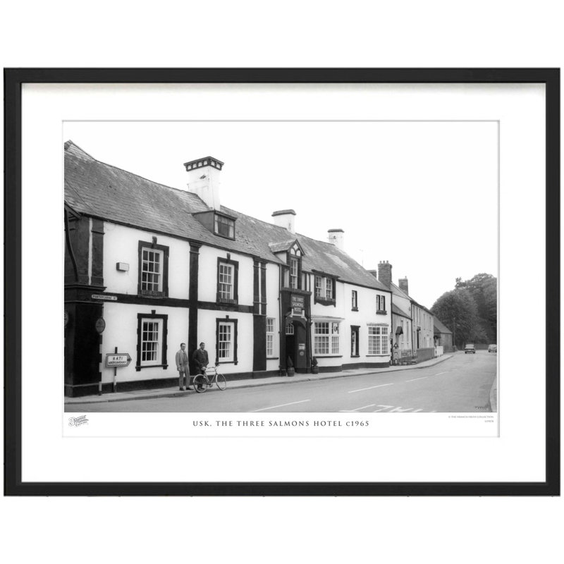 Usk, The Three Salmons Hotel C1965 - Single Picture Frame Print, 60cm H x 80cm W x 2.3cm D