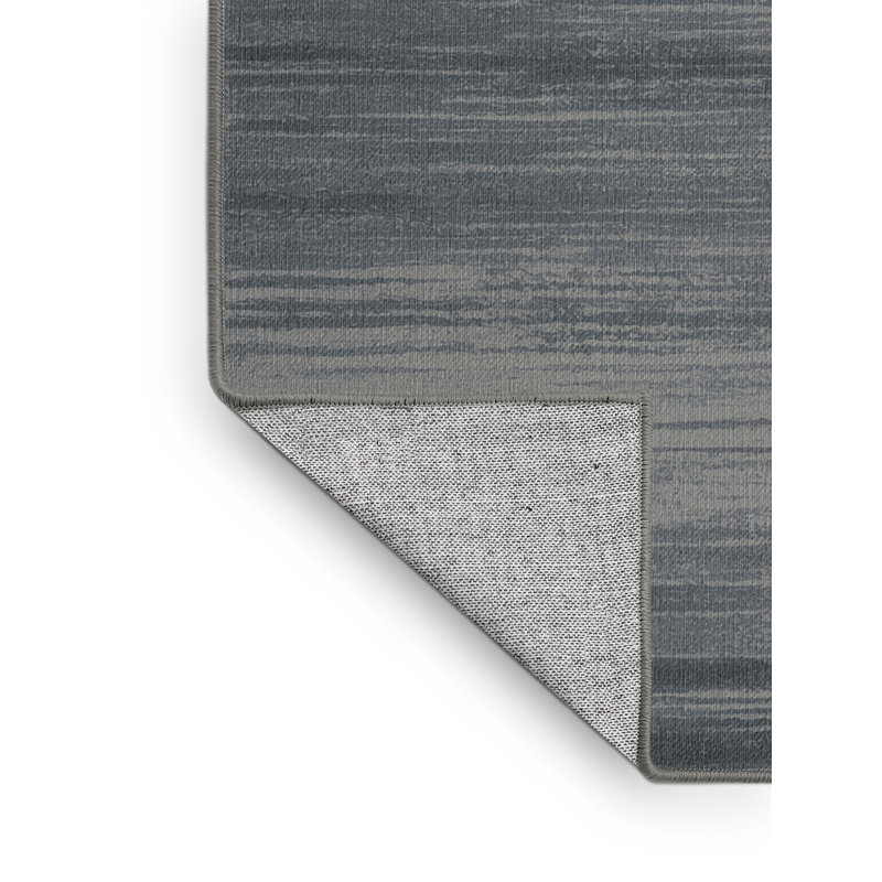 Tapis abstrait gris lavable à la machine, Rond 4 pi
