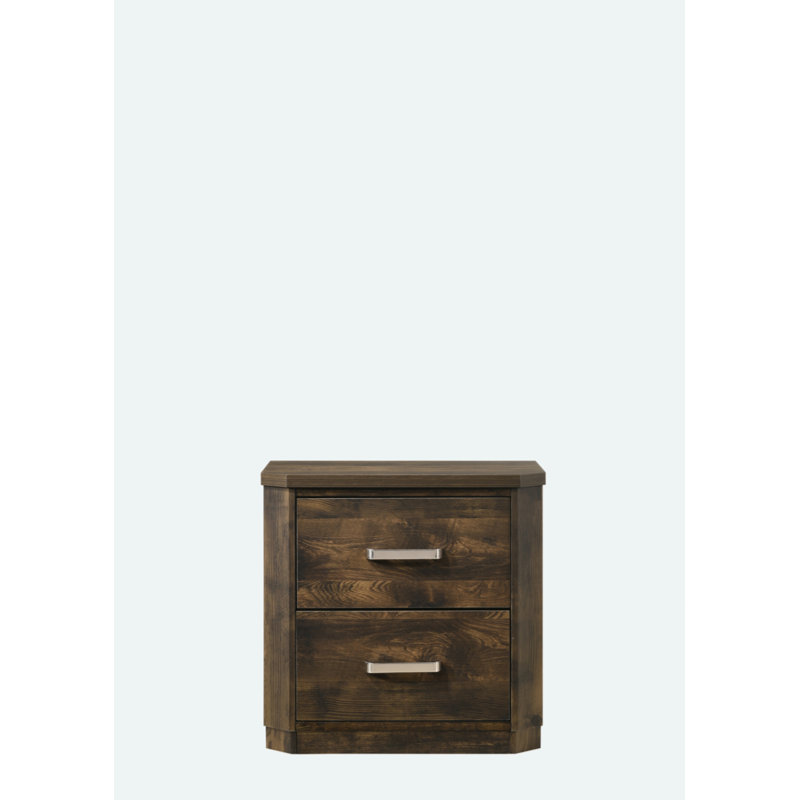 Elettra Rustic Walnut Finish Nightstand