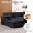 Oversized Corner Sectional Modular Sofa, Shariff Chenille Cloud Sectional Living Room Sets-859297034-859297035