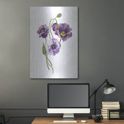 Ivy Bronx «Lavender Lisianthus» par Incado, art mural en métal