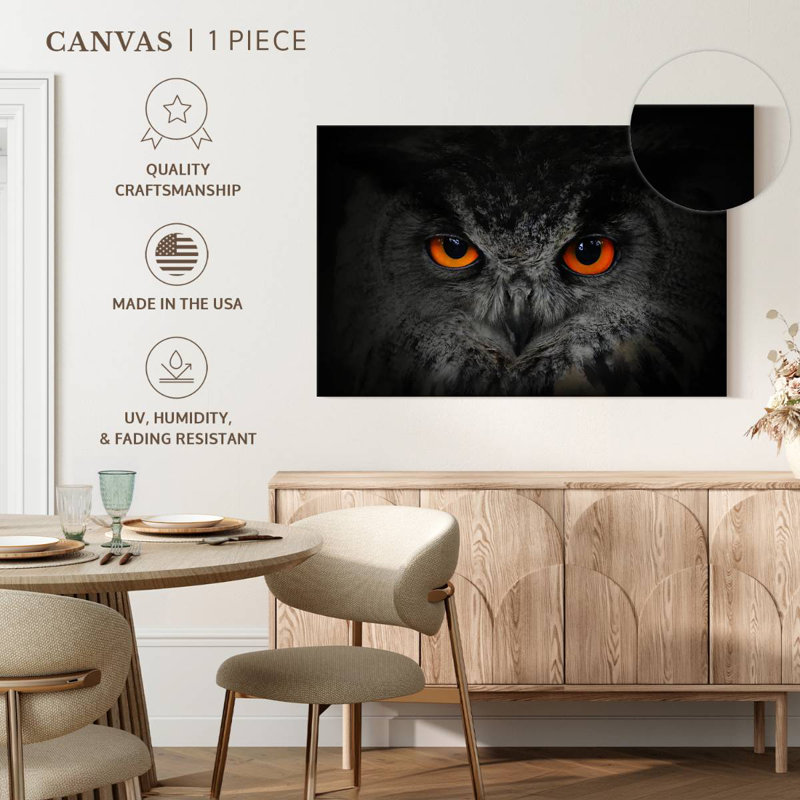 Crowle Eyed Owl, 8" H x 12" W