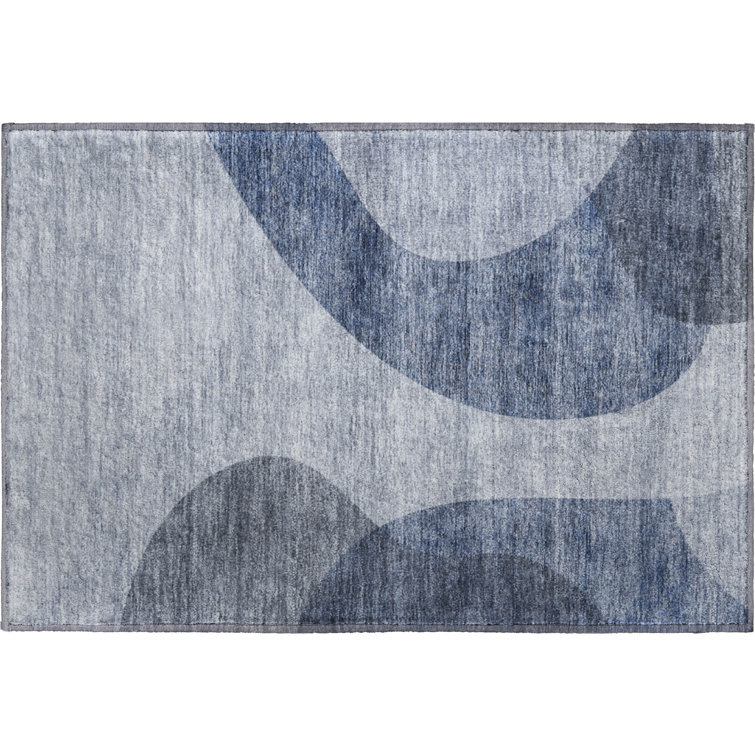Premium Machine Washable Arnette Blue Rug