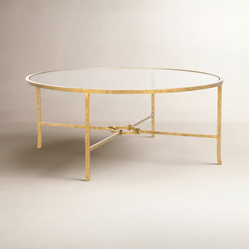Eicher Markley Forged Metal Round Coffee Table, Brass