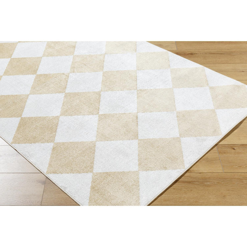 Janiaha Washable Geometric Indoor Rug, Rectangle 7'10" x 10'