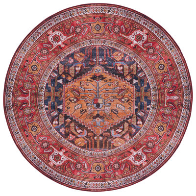 Gullion Southwestern Navy/Rust Area Rug
