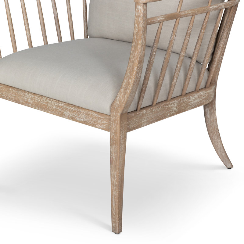 Hyannis Port Occasional Chair, Whitewash, Beige Polyester Blend