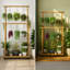 Foxdale Portable Natural Bamboo Wooden Clothes Rail, Open Wardrobe, Clothes Rack, Garment Rack Shoe Storage
