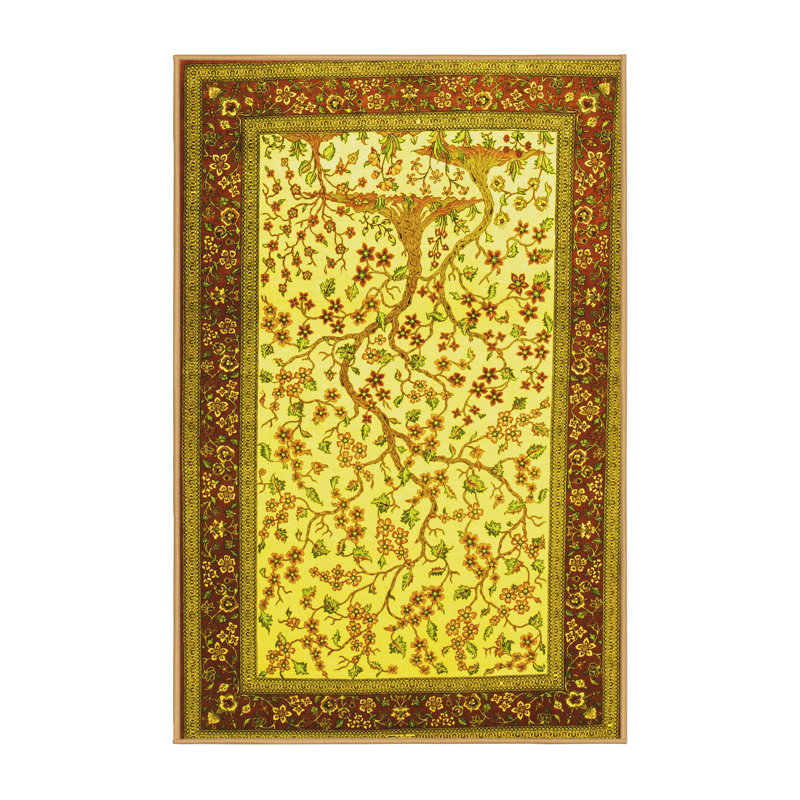 Tapis traditionnels jaunes Traditional 118, Rectangle 3 pi x 5 pi