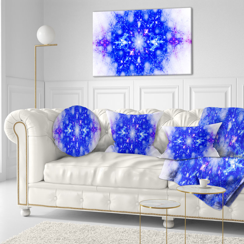 Motif bleu - coussin abstrait imprimé