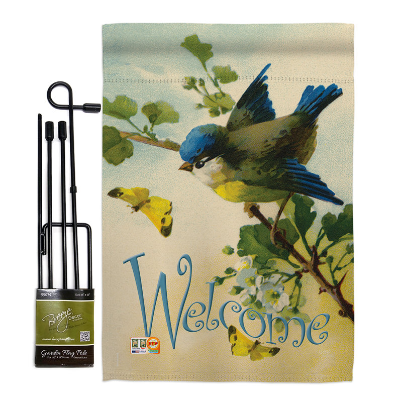 Ensemble de drapeaux en polyester 18,5 x 13 po Gatzke Welcome Birds Garden Friends Impressions