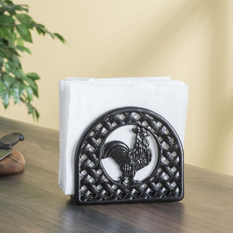 Iron Napkin Holder, Black