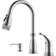 APPASO 3 Hole Pull Down Kitchen Faucet with Pull Down Sprayer and Soap Dispensor Stainless Steel