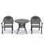 Ensemble de 3 meubles de patio en aluminium coulé avec coussins bleus-2053132864