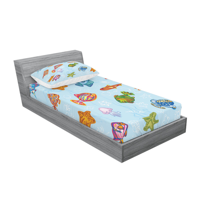 Microfiber Sheet Set, Twin Sheet Set with Fitted Sheet