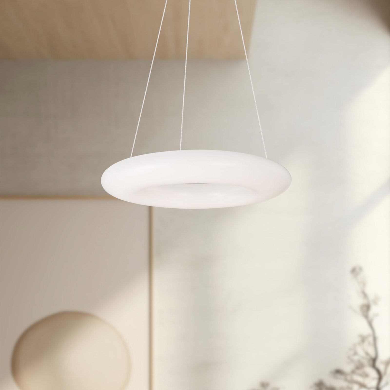 Single Light Dimmable LED Pendant, 124.01" H x 18" W x 18" D