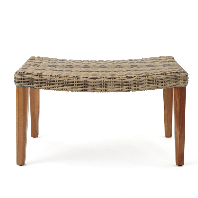 Fauteuil en bois et osier Hampton