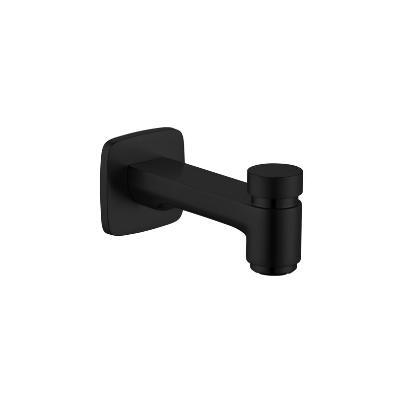 Logis Wall Mounted Tub Spout Trim with Diverter, Matte Black