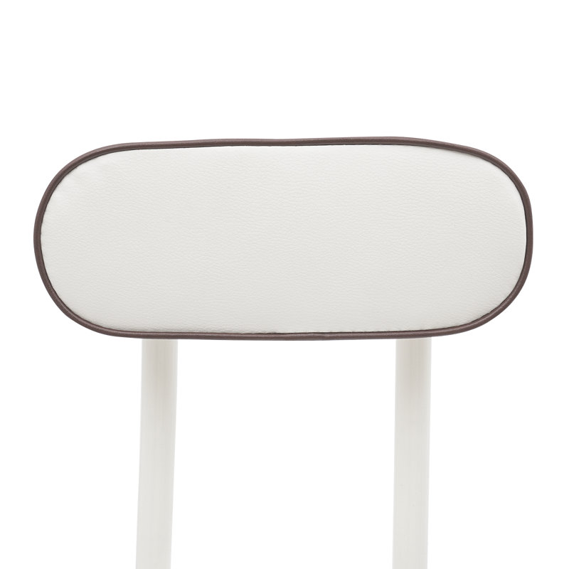 2 chaises hautes avec tabouret pliant, Blanc