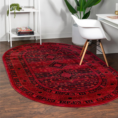 Amro Oriental Red Area Rug