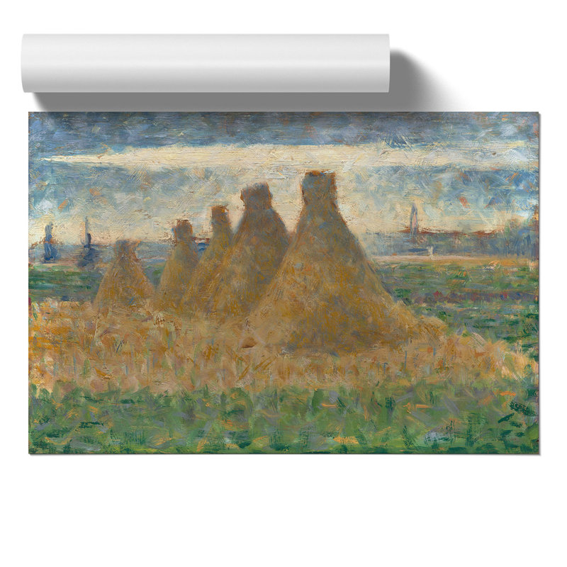 Haystacks by Georges Seurat - Frameless Print, 30cm H x 42cm W x 0.1cm D