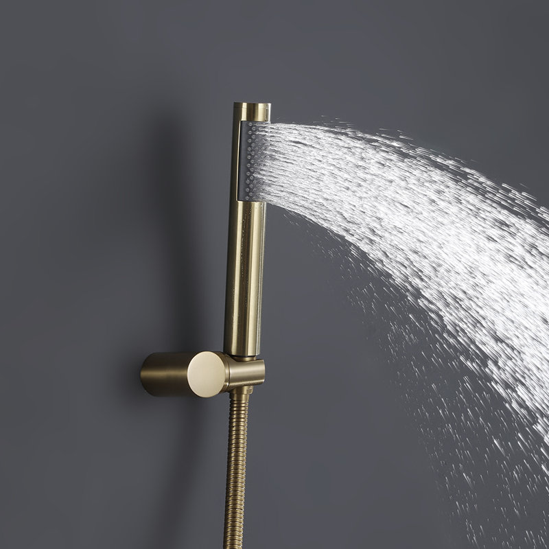 Cox Bathroom Wall Shower System, Or brossé