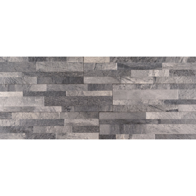 Leore 6 in. x 24 in. Matte Porcelain Ledger Panel Wall Tile, Atria Nero