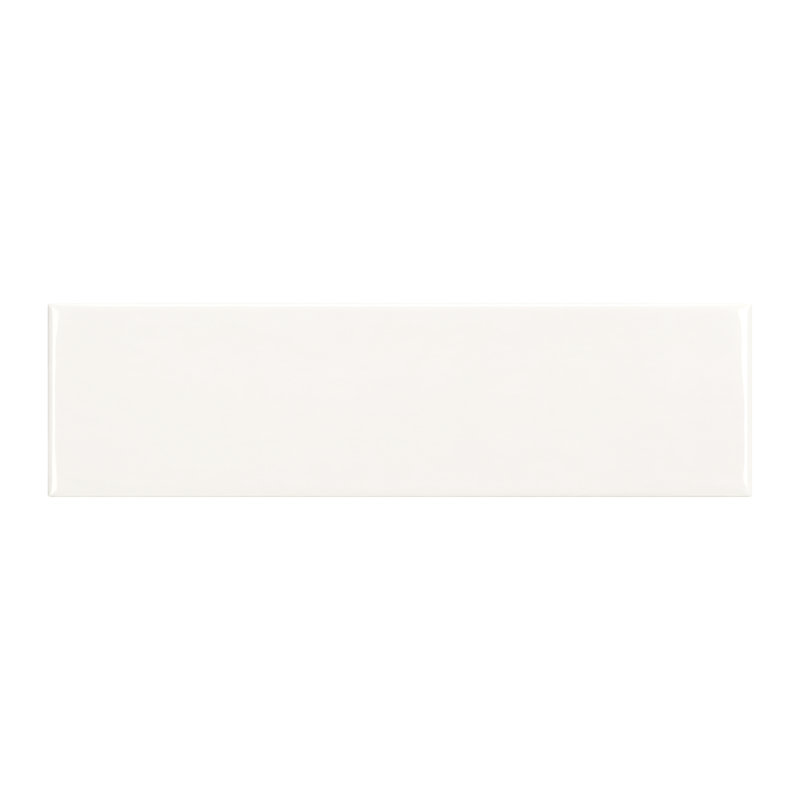Curvaceous 3" x 12" Ceramic Wall Tile, White