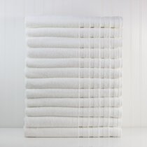 1888 Mills | Premier Terry |Bath Linen | White And Beige | 24 - 300 Per  Pack Item