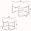 Table basse relevable Amara en chêne doré et noir avec finition imitation marbre pour des espaces de vie modernes et polyvalents