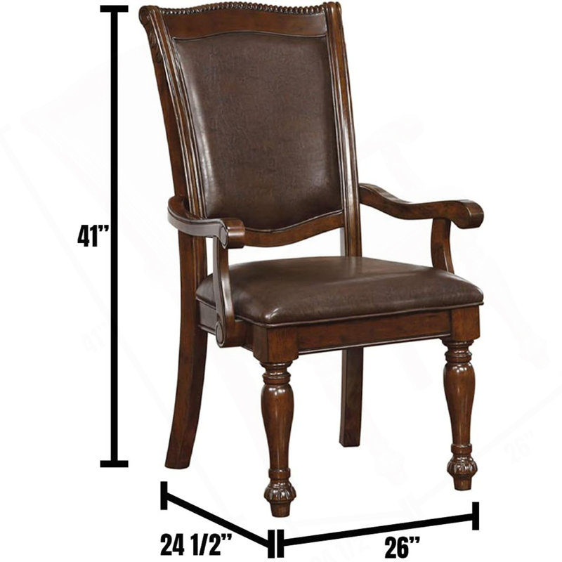 Ensemble de chaises avec accoudoirs en similicuir Glorious Classic
