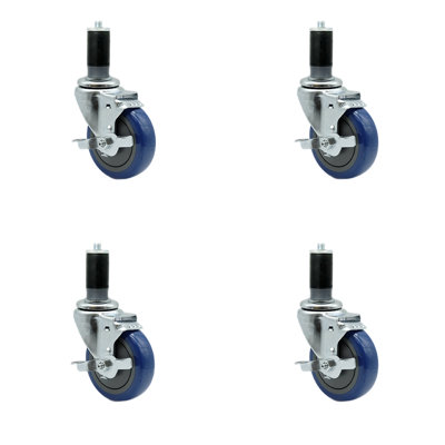 Polyurethane Expanding Caster with Brake