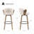 Lesli 30.51''Swivel Tufted Boucle Upholstered Bentwood Bar Stool