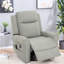 Fauteuil inclinable multifonctionnel avec massage, chauffage et rangement - Cuir d'unité centrale gris pour un usage domestique