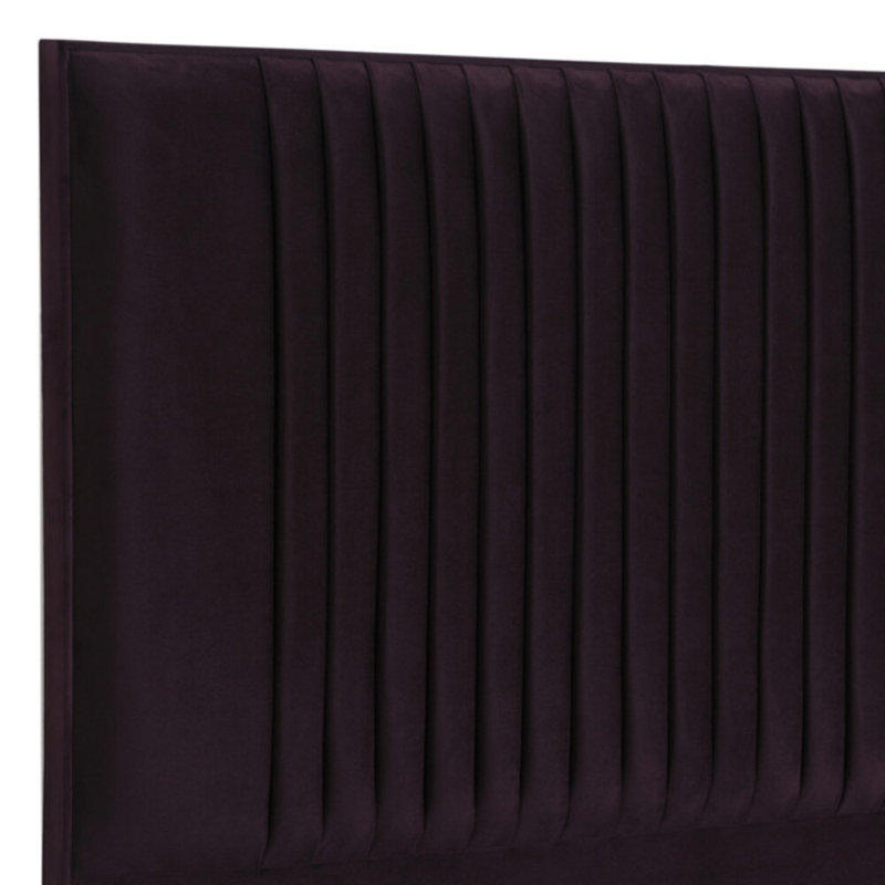 Rine Upholstered Headboard, Double (4'6), Plush Plum, Velvet