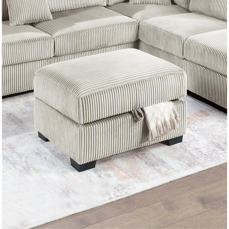 Canapé modulaire réversible en velours côtelé Camel, Chameau