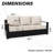 Three-person Patio Sofa with Cushions-463184613