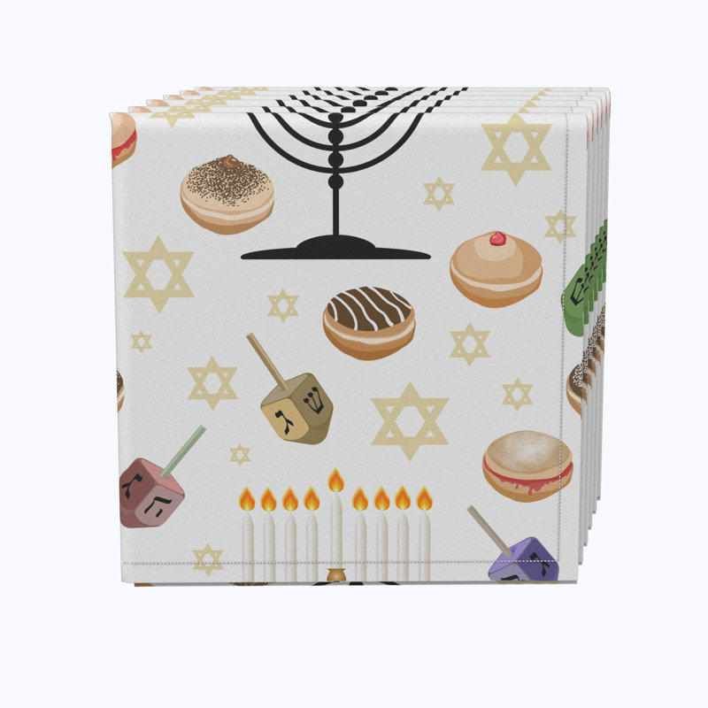 Polyester Geometric Square Napkin, Candelabrum Cartoon