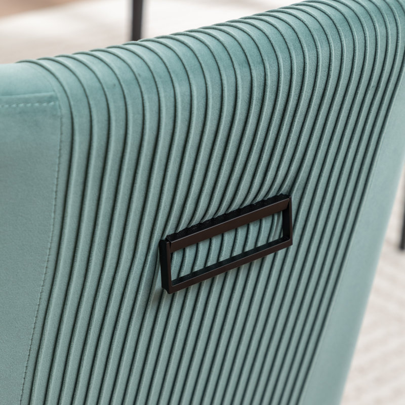 Chaise d'appoint en velours Seymore, Vert