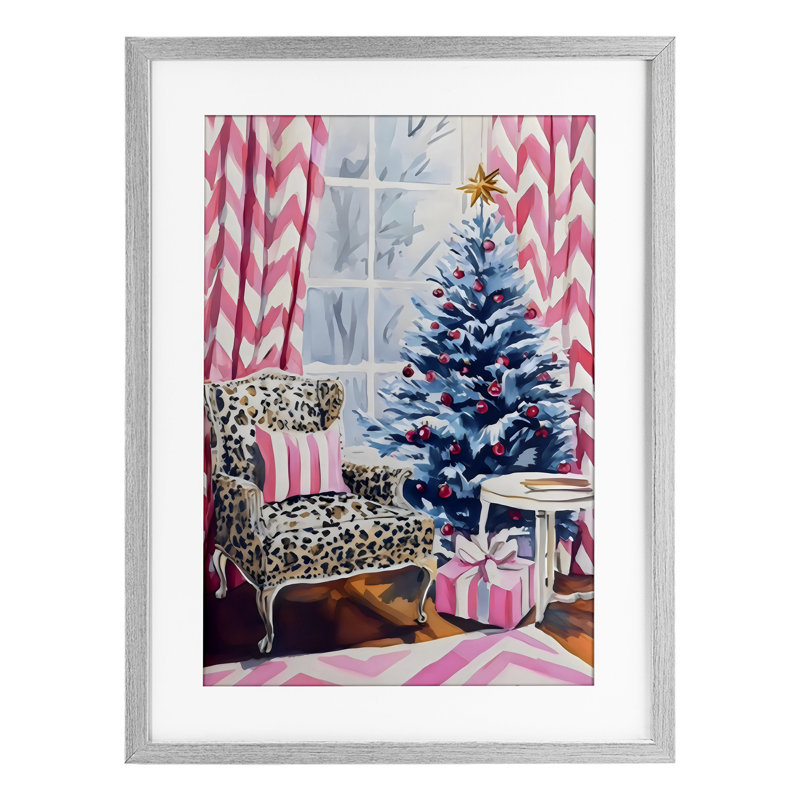 «Trendy Glam Christmas», reproduction encadrée sous verre, design par Arlington Prints, H 20 po x l 14 po